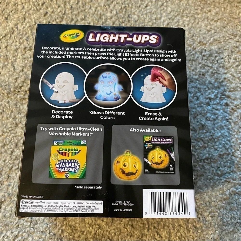 Crayola Light Ups Recolorable Ghost Halloween Decoration NEW Coloring
